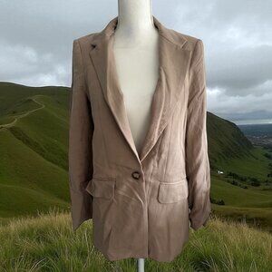 REFORMATION Tan Casual Blazer Jacket Size Medium